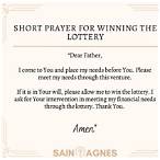 prayers for winning the lottery